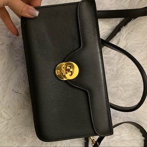 Square black purse